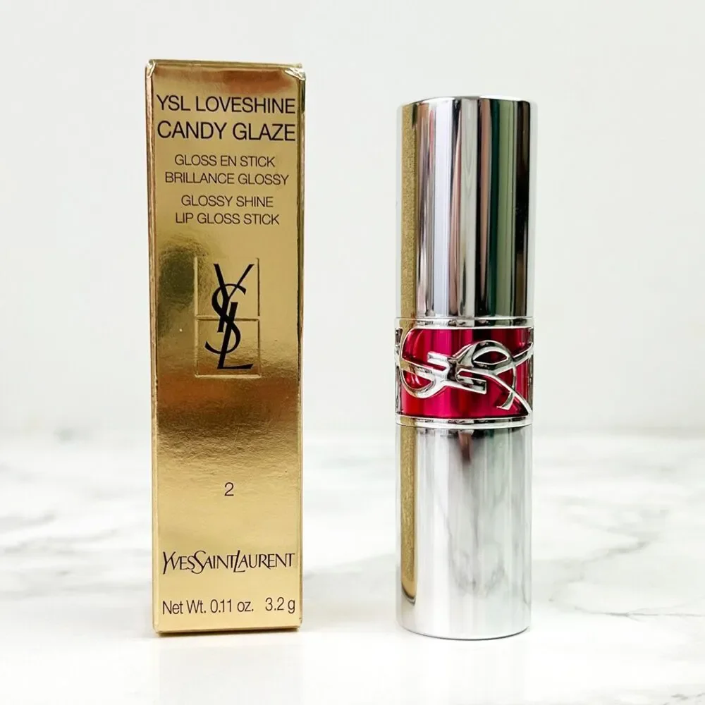 NIB YSL Loveshine Candy Glaze Lip Gloss in 2 Healthy Glow Plumper